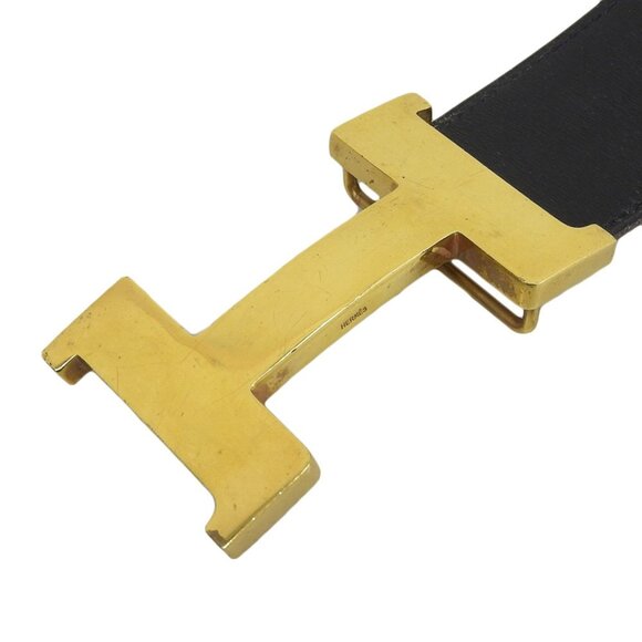 HERMES Black Leather Belt - Picture 3 of 8